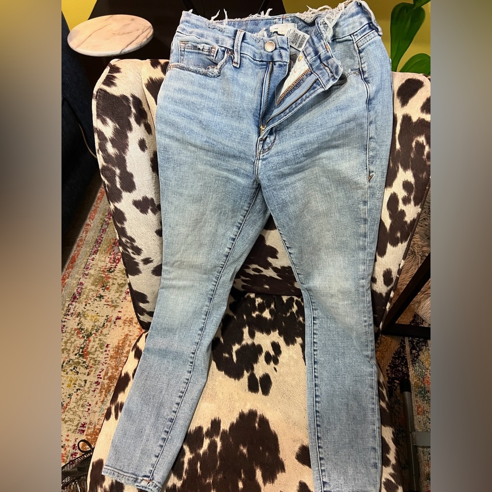 Designer Good American Blue Skinny Jeans Like New